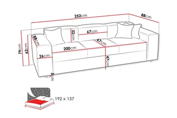 Knocklong 3-sits Bäddsoffa - Möbler - Vardagsrum - Bäddsoffor