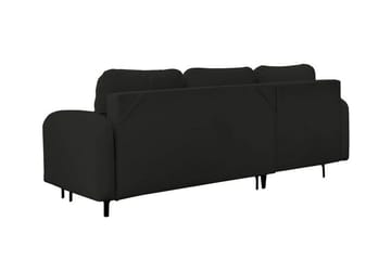 Knocklong 3-sits Höger Bäddsoffa 125x200 cm med Förvaring i Tyg - Svart - Möbler - Vardagsrum - Bäddsoffor