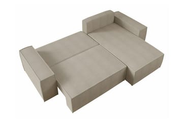 Knocklong 3-sits Höger Bäddsoffa 137x223 cm med Förvaring i Manchestertyg - Blå - Möbler - Vardagsrum - Bäddsoffor
