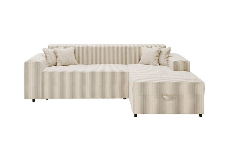 Knocklong 3-sits Hörnbäddsoffa Beige Creme - Möbler - Vardagsrum - Bäddsoffor - Hörnbäddsoffa