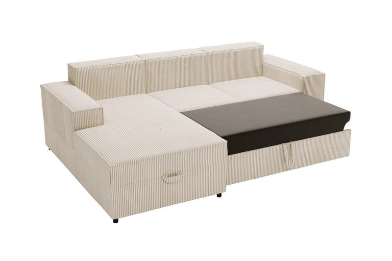 Knocklong 3-sits Hörnbäddsoffa Beige Creme - Möbler - Vardagsrum - Bäddsoffor - Hörnbäddsoffa