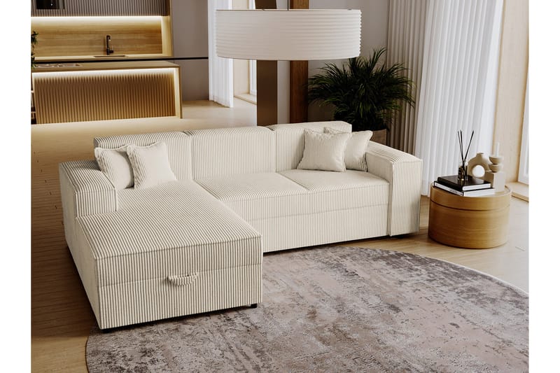Knocklong 3-sits Hörnbäddsoffa Beige - Möbler - Vardagsrum - Bäddsoffor - Hörnbäddsoffa