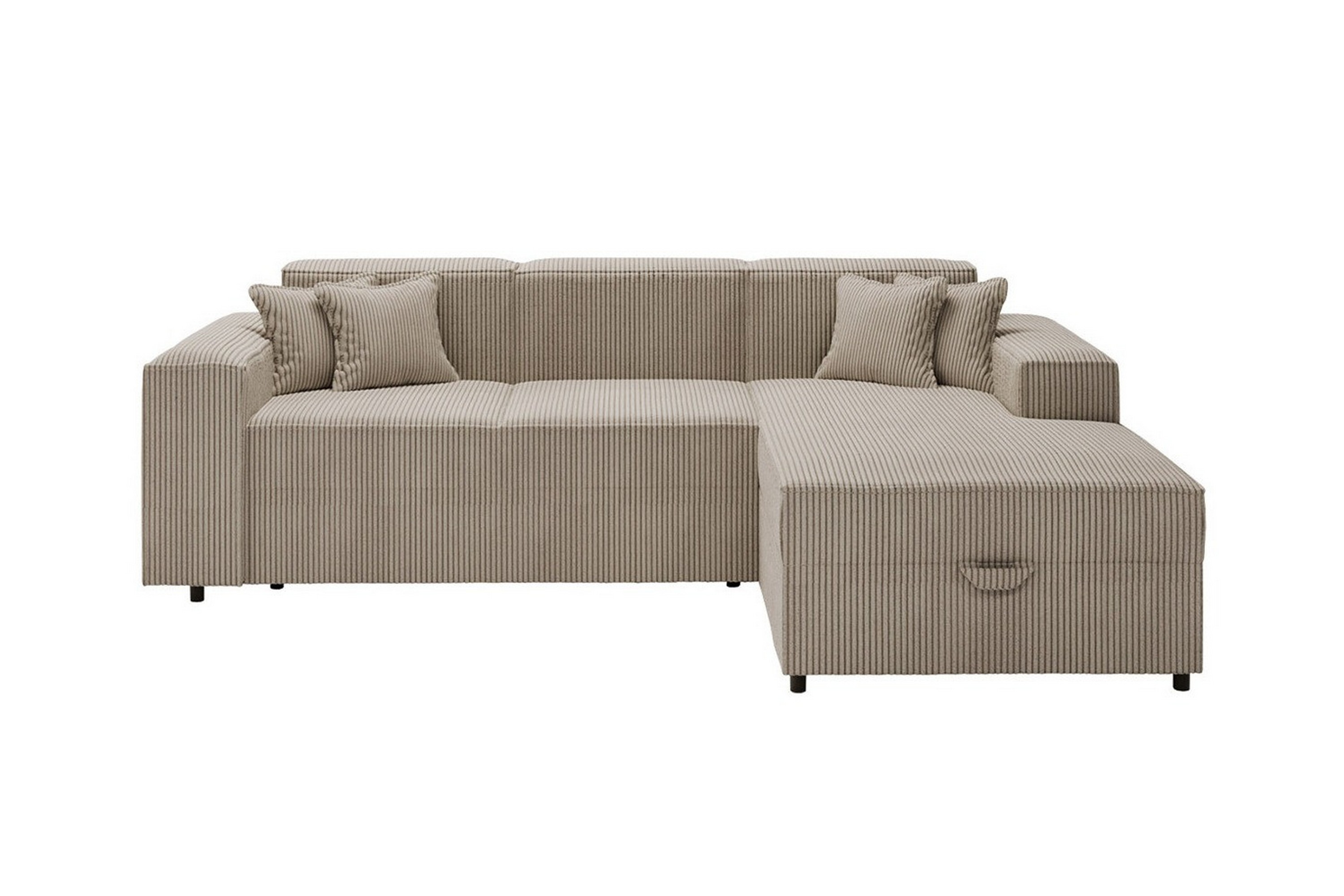 knocklong 3-sits hörnbäddsoffa beige/ljusbeige -