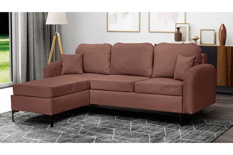 Knocklong 3-sits Hörnbäddsoffa Brown - Möbler - Vardagsrum - Bäddsoffor - Hörnbäddsoffa