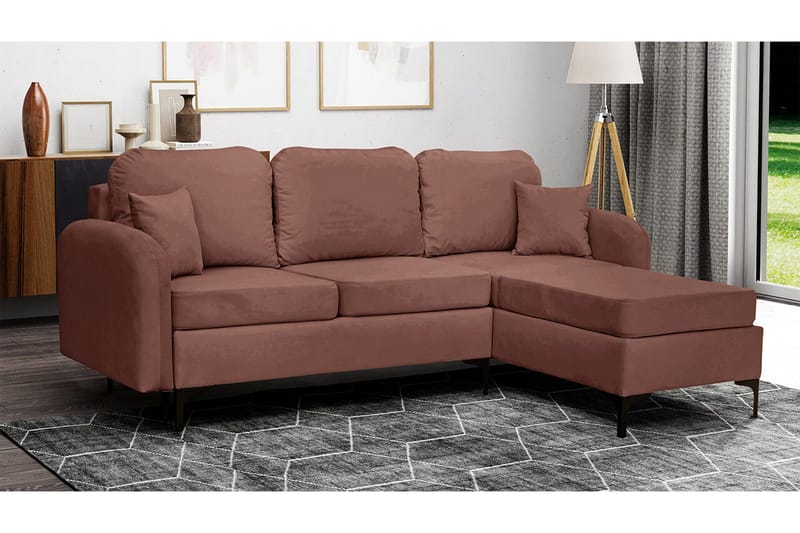 Knocklong 3-sits Hörnbäddsoffa Brown - Möbler - Vardagsrum - Bäddsoffor - Hörnbäddsoffa