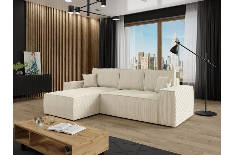 Knocklong 3-sits Hörnbäddsoffa - Cream - Möbler - Vardagsrum - Bäddsoffor