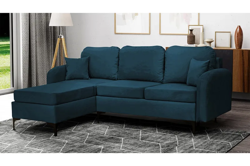 Knocklong 3-sits Hörnbäddsoffa Dark blue - Möbler - Vardagsrum - Bäddsoffor - Hörnbäddsoffa