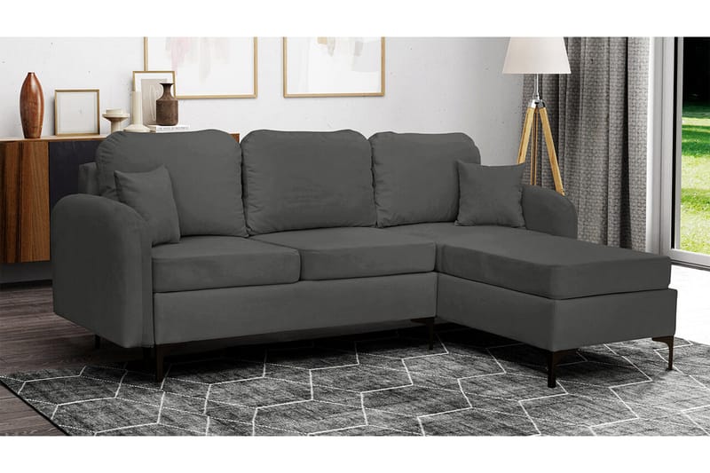 Knocklong 3-sits Hörnbäddsoffa Dark grey - Möbler - Vardagsrum - Bäddsoffor - Hörnbäddsoffa