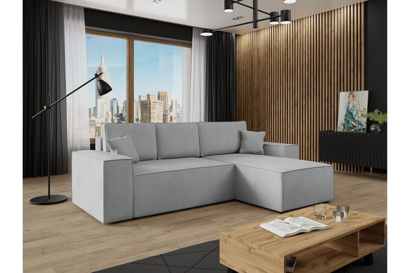 Knocklong 3-sits Hörnbäddsoffa - Grå - Möbler - Vardagsrum - Bäddsoffor - Hörnbäddsoffa
