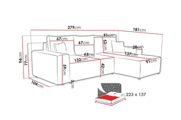 Knocklong 3-sits Hörnbäddsoffa - Grön - Möbler - Vardagsrum - Bäddsoffor