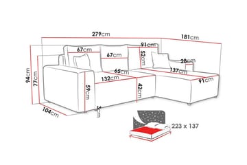 Knocklong 3-sits Hörnbäddsoffa - Grön - Möbler - Vardagsrum - Bäddsoffor