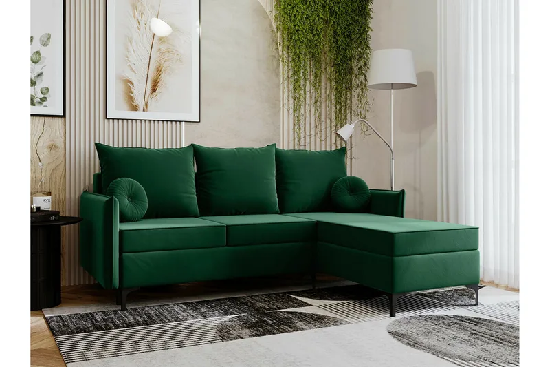 Knocklong 3-sits Hörnbäddsoffa - Grön - Möbler - Vardagsrum - Bäddsoffor