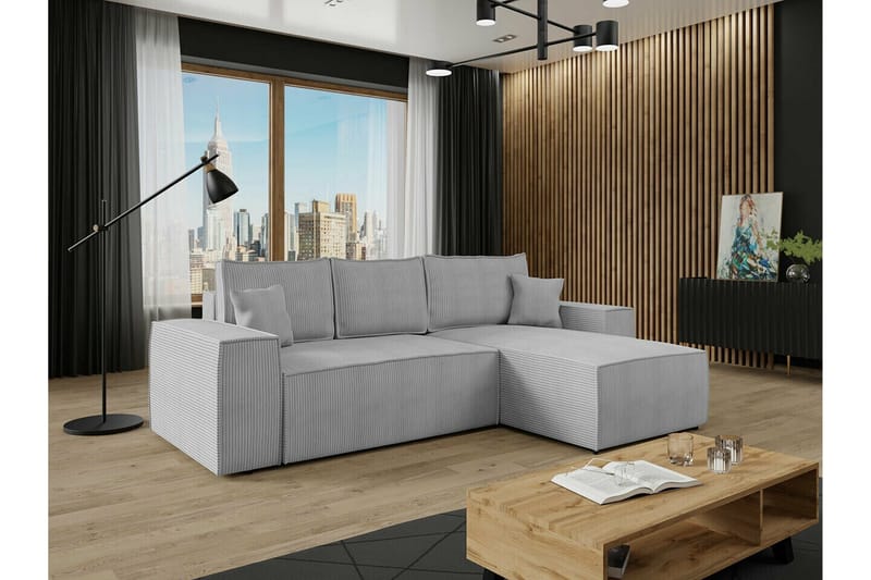 Knocklong 3-sits Hörnbäddsoffa - Ljusgrå - Möbler - Vardagsrum - Bäddsoffor - Hörnbäddsoffa