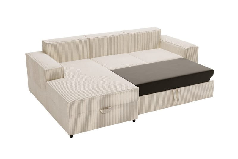 Knocklong 3-sits Hörnbäddsoffa Ljusrosa/Creme - Möbler - Vardagsrum - Bäddsoffor - Hörnbäddsoffa