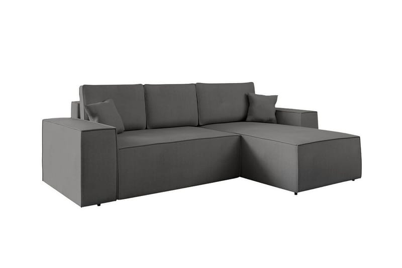 Knocklong 3-sits Hörnbäddsoffa, Mörkgrå