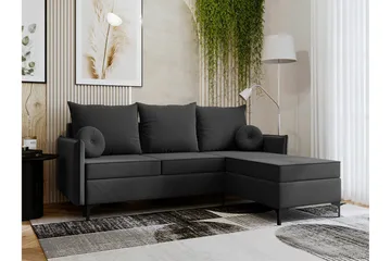 Knocklong 3-sits Hörnbäddsoffa - Mörkgrå - Möbler - Vardagsrum - Bäddsoffor