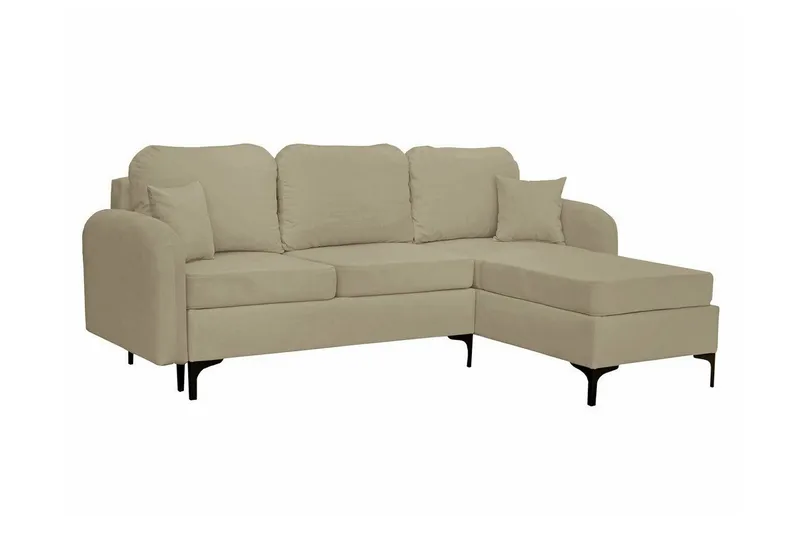 Knocklong 3-sits Hörnbäddsoffa NO_BRAND beige - Möbler - Vardagsrum - Bäddsoffor