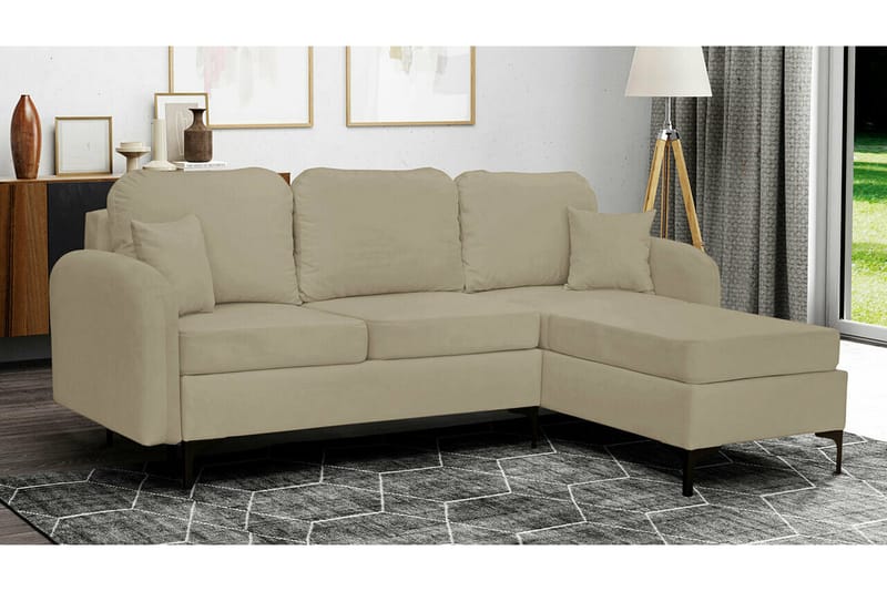Knocklong 3-sits Hörnbäddsoffa NO_BRAND beige - Möbler - Vardagsrum - Bäddsoffor