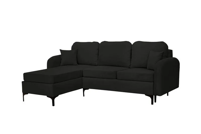 Knocklong 3-sits Hörnbäddsoffa NO_BRAND Black - Möbler - Vardagsrum - Bäddsoffor - Hörnbäddsoffa