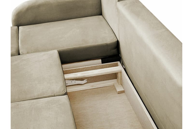 Knocklong 3-sits Hörnbäddsoffa NO_BRAND Black - Möbler - Vardagsrum - Bäddsoffor - Hörnbäddsoffa