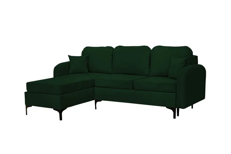 Knocklong 3-sits Hörnbäddsoffa NO_BRAND Dark green - Möbler - Vardagsrum - Bäddsoffor - Hörnbäddsoffa