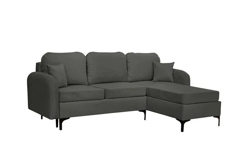 Knocklong 3-sits Hörnbäddsoffa NO_BRAND Dark grey - Möbler - Vardagsrum - Bäddsoffor - Hörnbäddsoffa