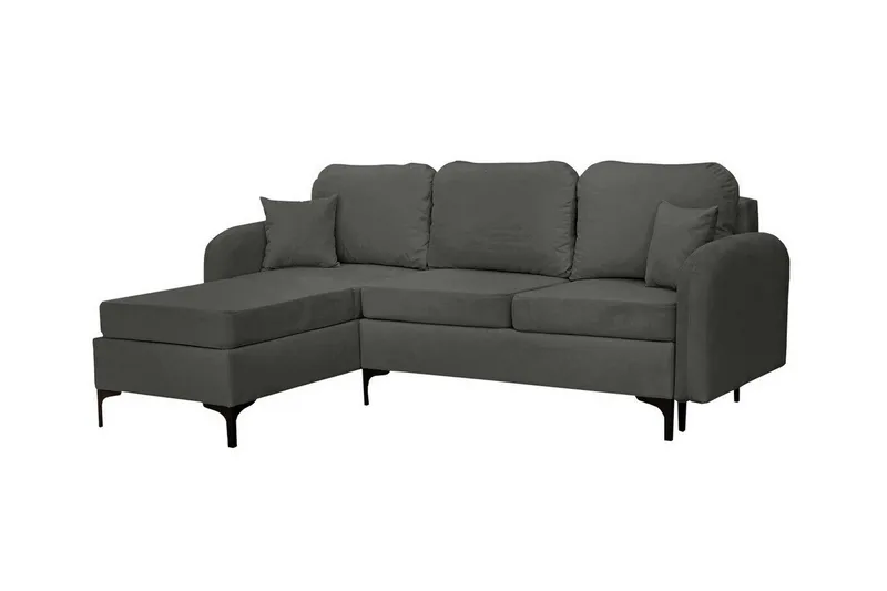 Knocklong 3-sits Hörnbäddsoffa NO_BRAND Dark grey - Möbler - Vardagsrum - Bäddsoffor - Hörnbäddsoffa