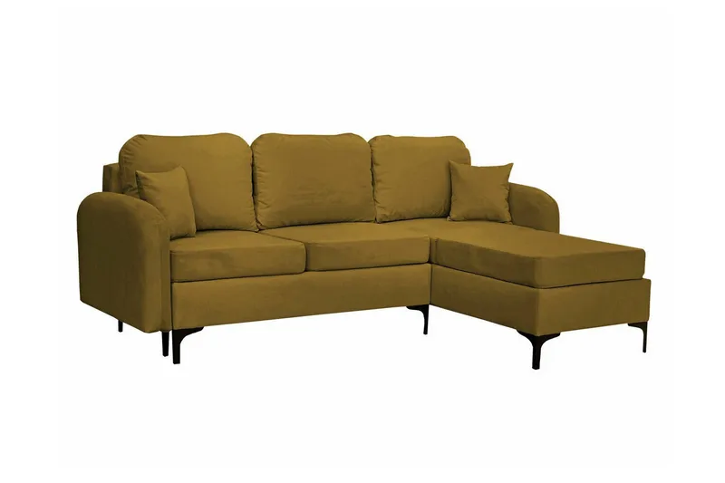 Knocklong 3-sits Hörnbäddsoffa NO_BRAND Yellow-Green - Möbler - Vardagsrum - Bäddsoffor - Hörnbäddsoffa