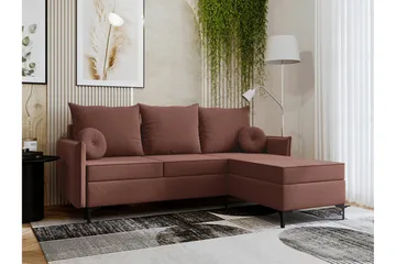 Knocklong 3-sits Hörnbäddsoffa - Rosa - Möbler - Vardagsrum - Bäddsoffor