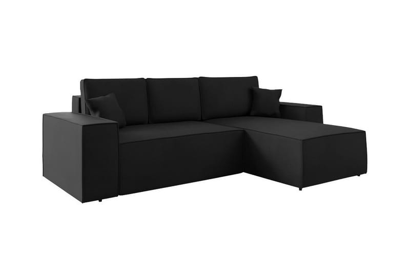 Knocklong 3-sits Hörnbäddsoffa Svart - Möbler - Vardagsrum - Bäddsoffor - Hörnbäddsoffa