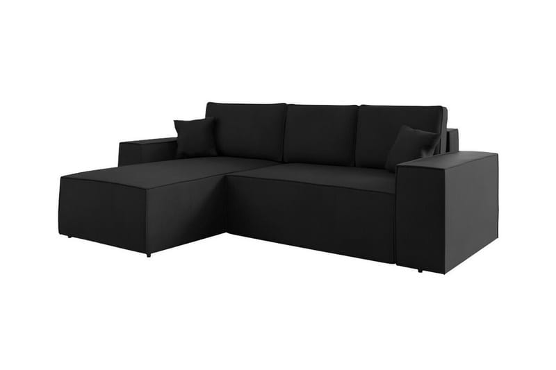 Knocklong 3-sits Hörnbäddsoffa Svart - Möbler - Vardagsrum - Bäddsoffor - Hörnbäddsoffa