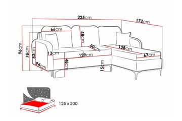 Knocklong 3-sits Hörnbäddsoffa - Möbler - Vardagsrum - Bäddsoffor