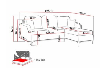 Knocklong 3-sits Hörnbäddsoffa - Möbler - Vardagsrum - Bäddsoffor