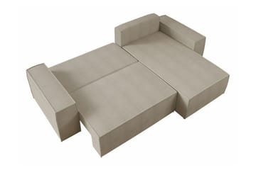 Knocklong 3-sits Vänster Bäddsoffa med Schäslong och Förvaring i Kordsammet - Blå - Möbler - Vardagsrum - Bäddsoffor