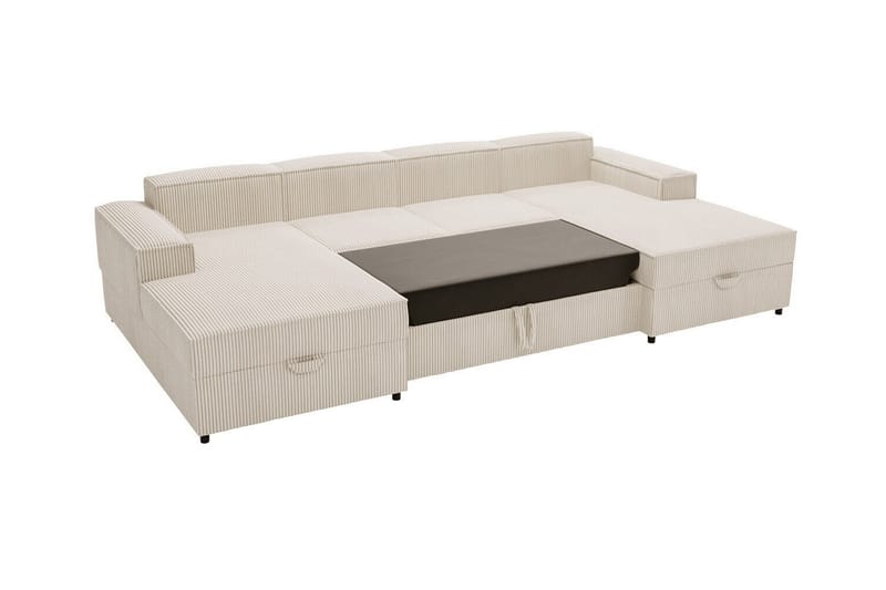 Knocklong 4-sits Hörnbäddsoffa Beige/Ljusbeige - Möbler - Vardagsrum - Bäddsoffor - Hörnbäddsoffa