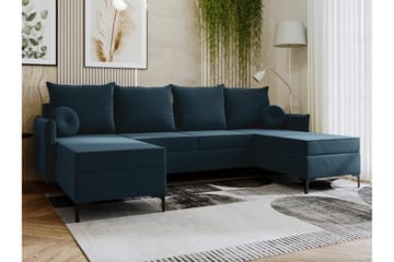 Knocklong 4-sits Hörnbäddsoffa - Blå - Möbler - Vardagsrum - Bäddsoffor - U bäddsoffa