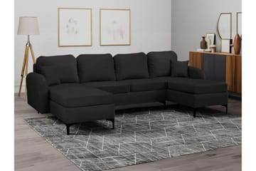 Knocklong 4-sits Hörnbäddsoffa Black - Möbler - Vardagsrum - Bäddsoffor - U bäddsoffa