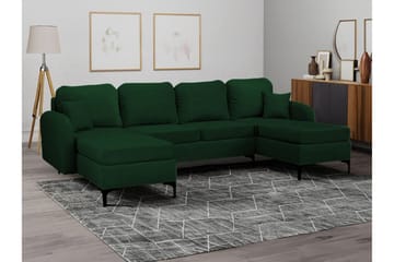 Knocklong 4-sits Hörnbäddsoffa Dark green - Möbler - Vardagsrum - Bäddsoffor - U bäddsoffa