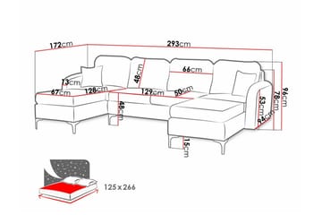 Knocklong 4-sits Hörnbäddsoffa Dark grey - Möbler - Vardagsrum - Bäddsoffor - U bäddsoffa