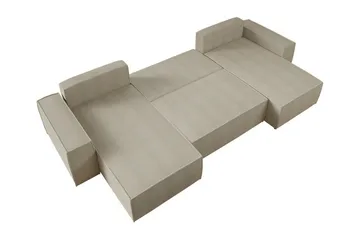 Knocklong 4-sits Hörnbäddsoffa - Grå - Möbler - Vardagsrum - Bäddsoffor - U bäddsoffa