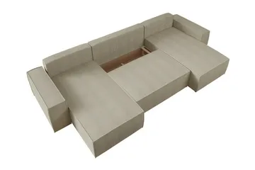Knocklong 4-sits Hörnbäddsoffa - Grå - Möbler - Vardagsrum - Bäddsoffor - U bäddsoffa