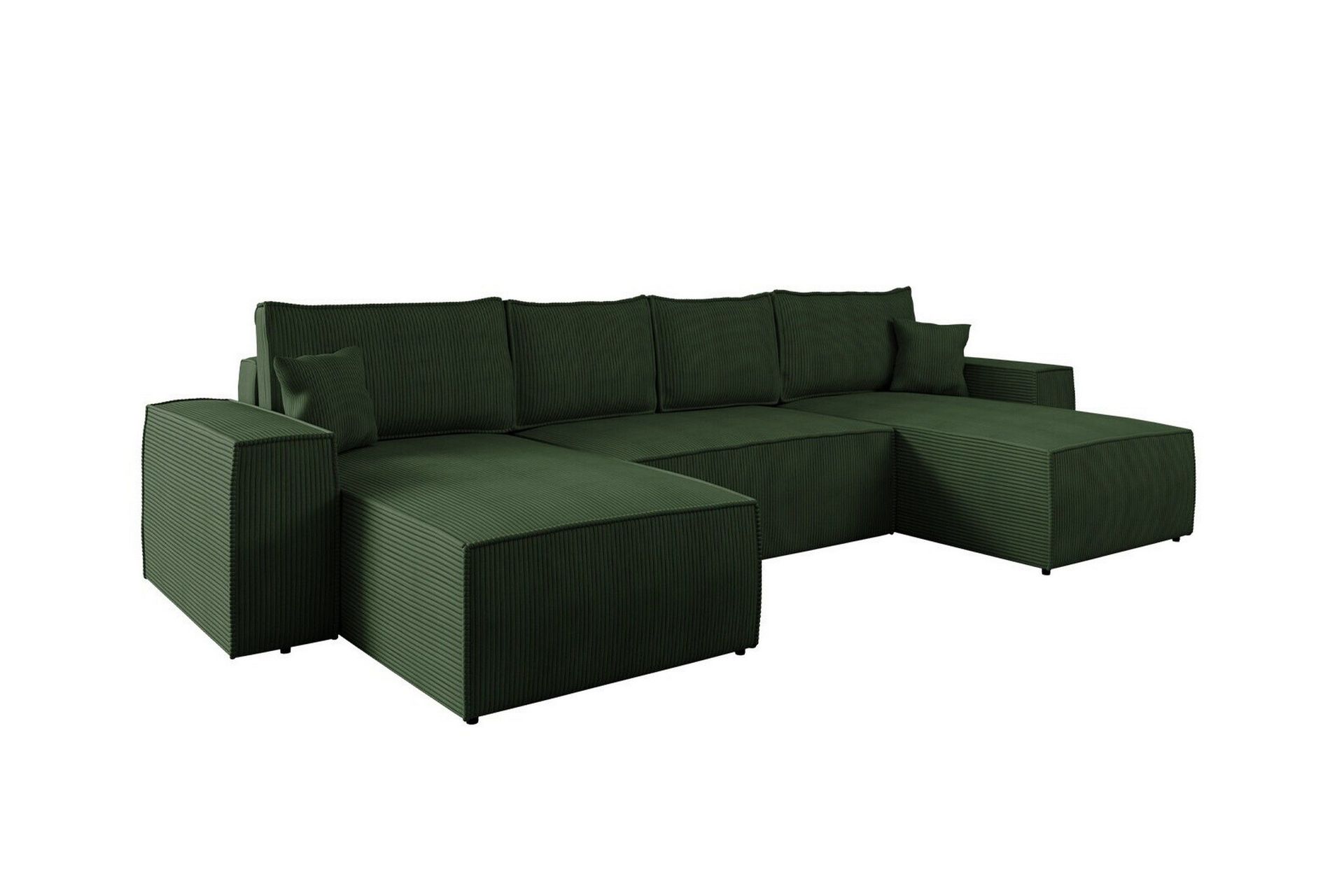 knocklong 4-sits hörnbäddsoffa - grön