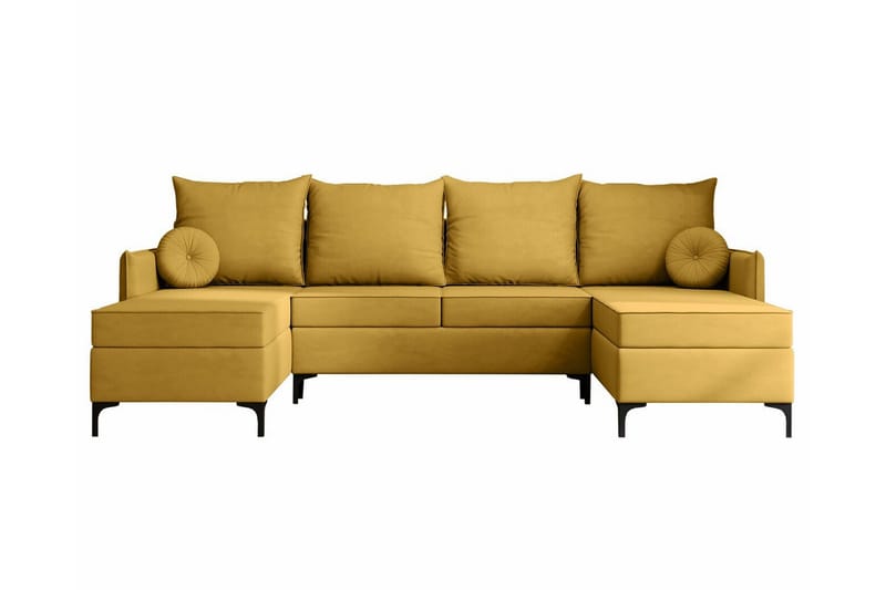 Knocklong 4-sits Hörnbäddsoffa, Gul