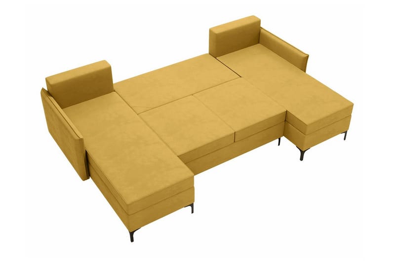 Knocklong 4-sits Hörnbäddsoffa - Gul - Möbler - Vardagsrum - Bäddsoffor - Hörnbäddsoffa