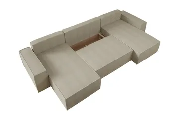 Knocklong 4-sits Hörnbäddsoffa - Ljusgrå - Möbler - Vardagsrum - Bäddsoffor - U bäddsoffa