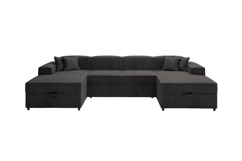 Knocklong 4-sits Hörnbäddsoffa Mörkgrå - Möbler - Vardagsrum - Bäddsoffor - Hörnbäddsoffa