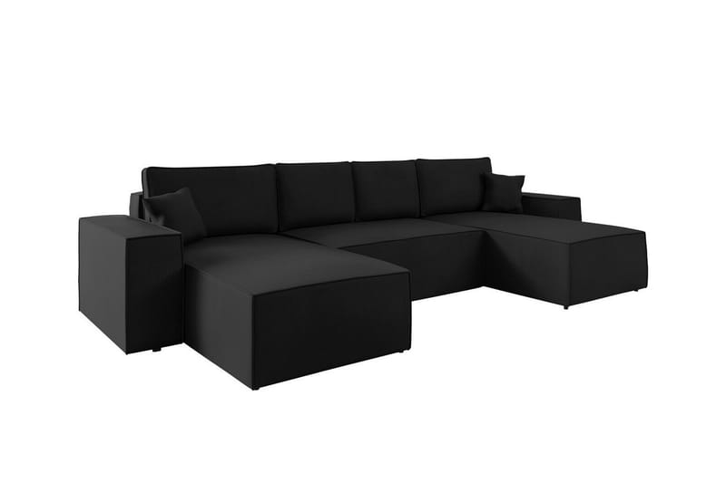 Knocklong 4-sits Hörnbäddsoffa Svart - Möbler - Vardagsrum - Bäddsoffor - Hörnbäddsoffa