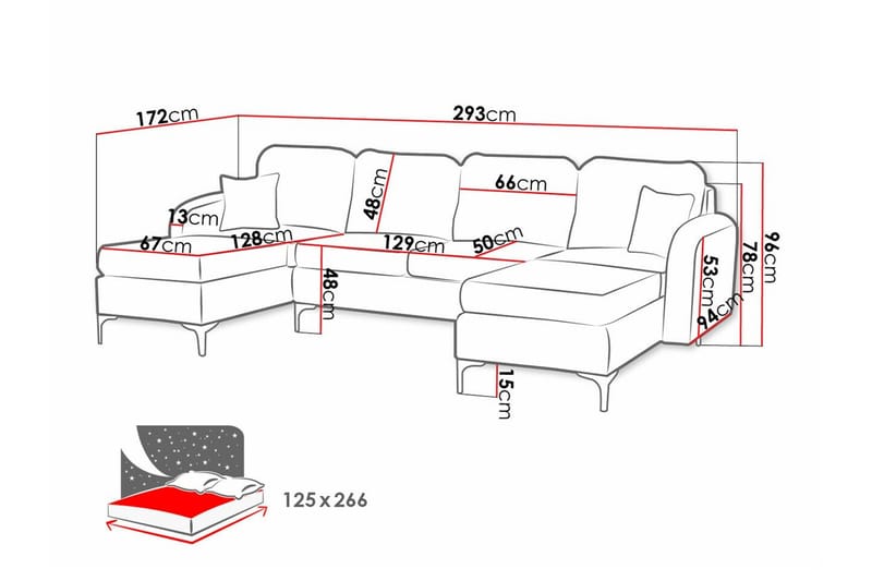 Knocklong 4-sits Hörnbäddsoffa Yellow-Green - Möbler - Vardagsrum - Bäddsoffor - Hörnbäddsoffa