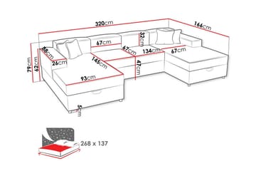 Knocklong 4-sits Hörnbäddsoffa - Möbler - Vardagsrum - Bäddsoffor - U bäddsoffa
