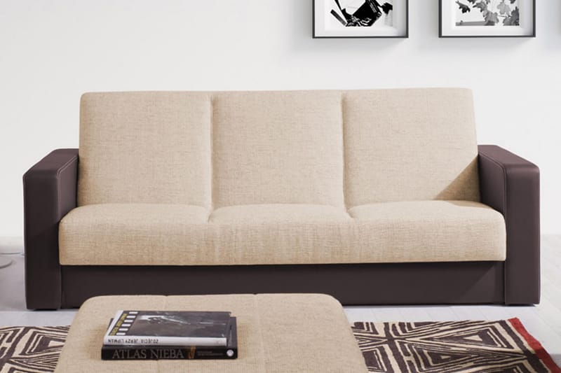 KOLDER Bäddsoffa 222x97x88 cm - Beige - Möbler - Vardagsrum - Bäddsoffor